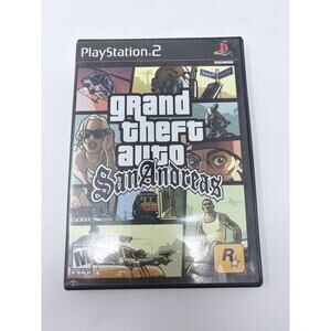 Grand Theft Auto San Andreas PS2 PlayStation 2 Complete CIB No Map Black Label